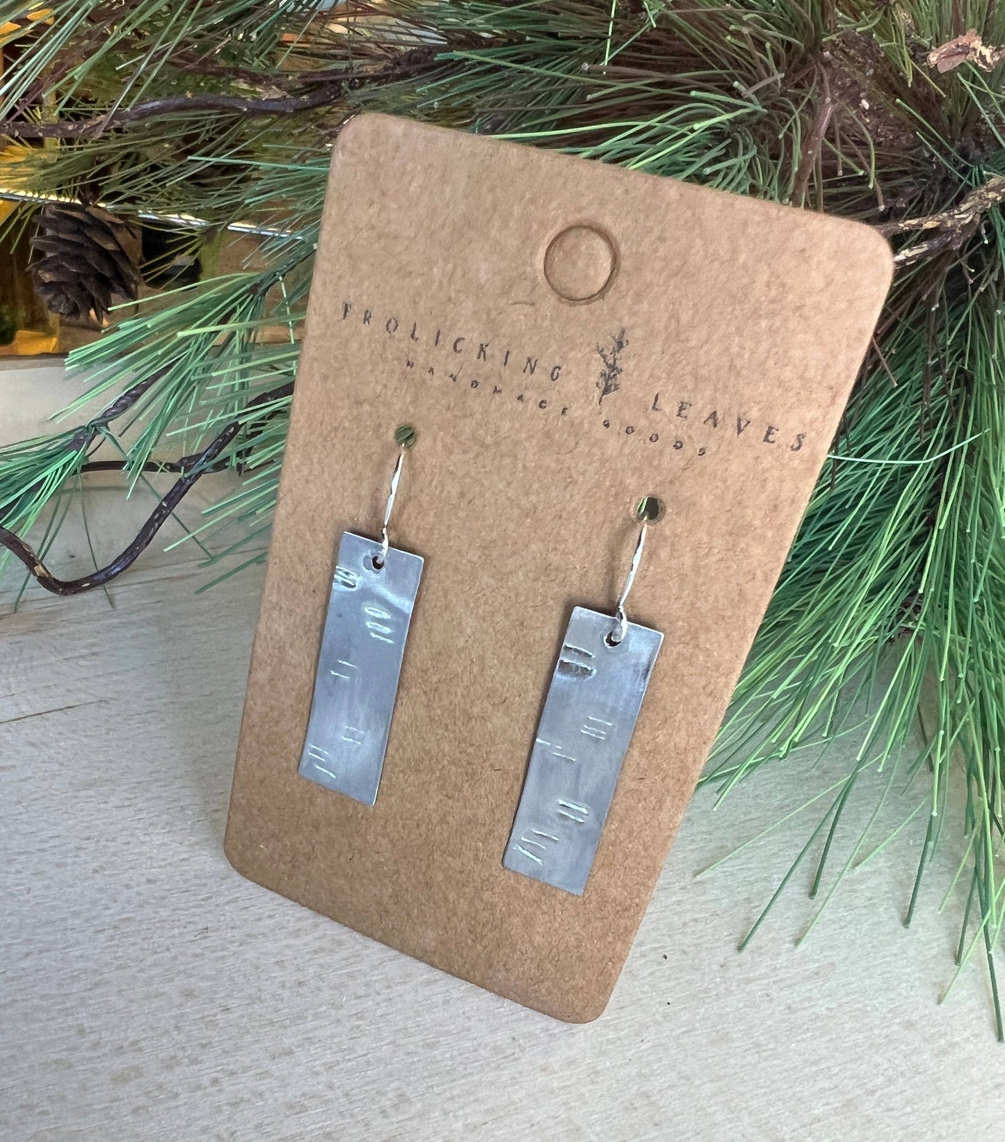 Metal Birch Earrings