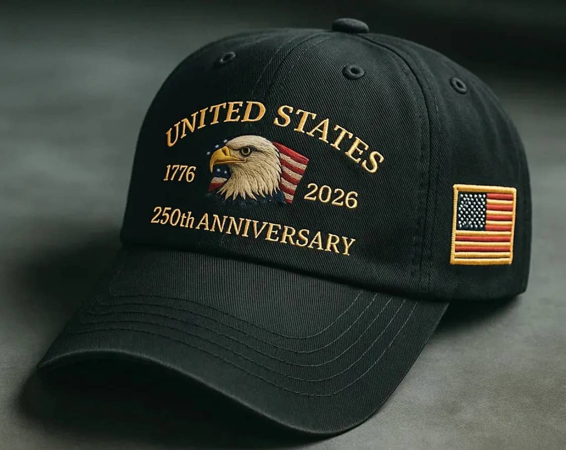 250th Anniversary Embroidered Eagle Baseball Cap