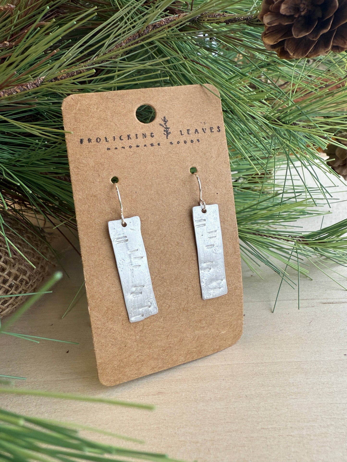 Metal Birch Earrings