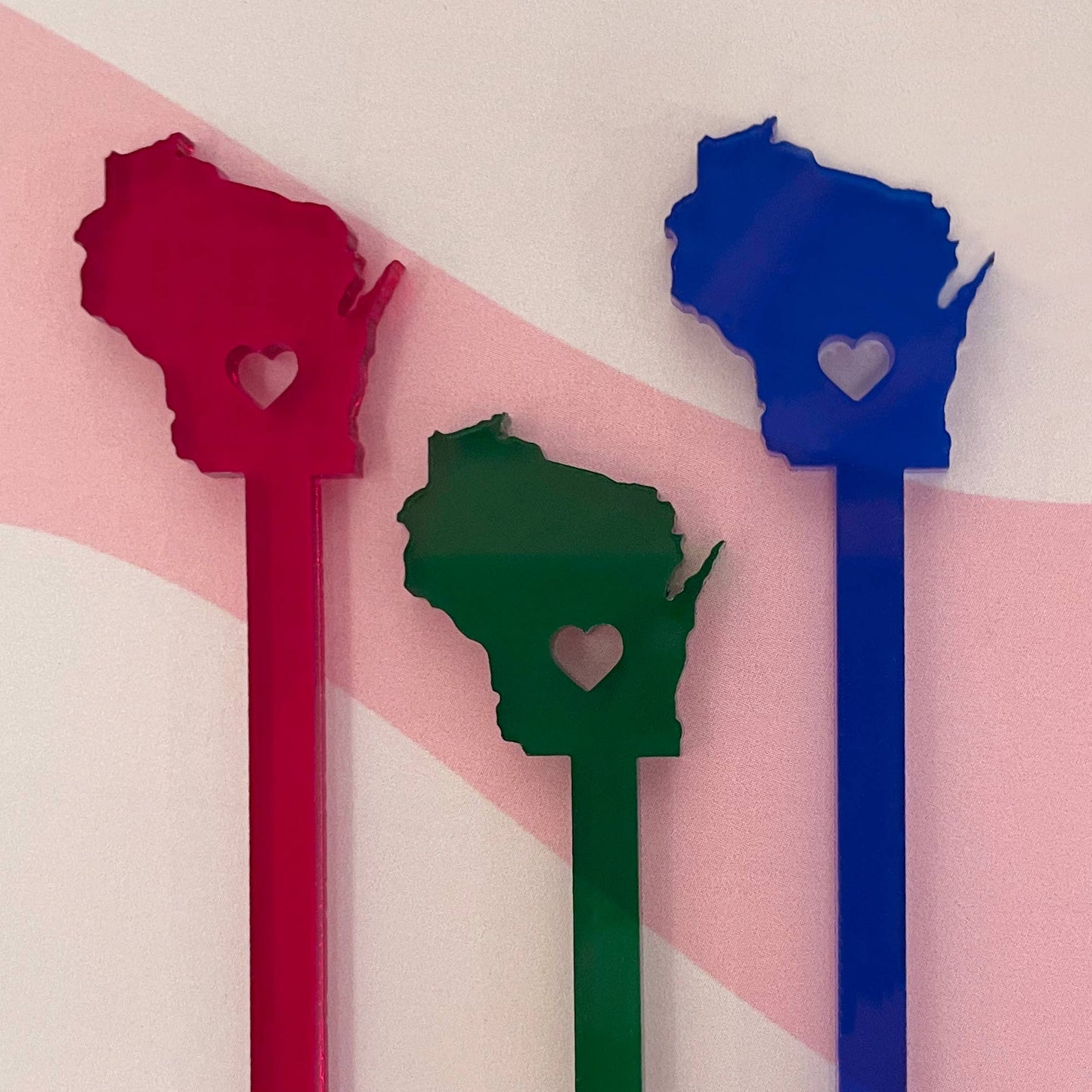 Wisconsin Love Stir Sticks, Swizzle Sticks