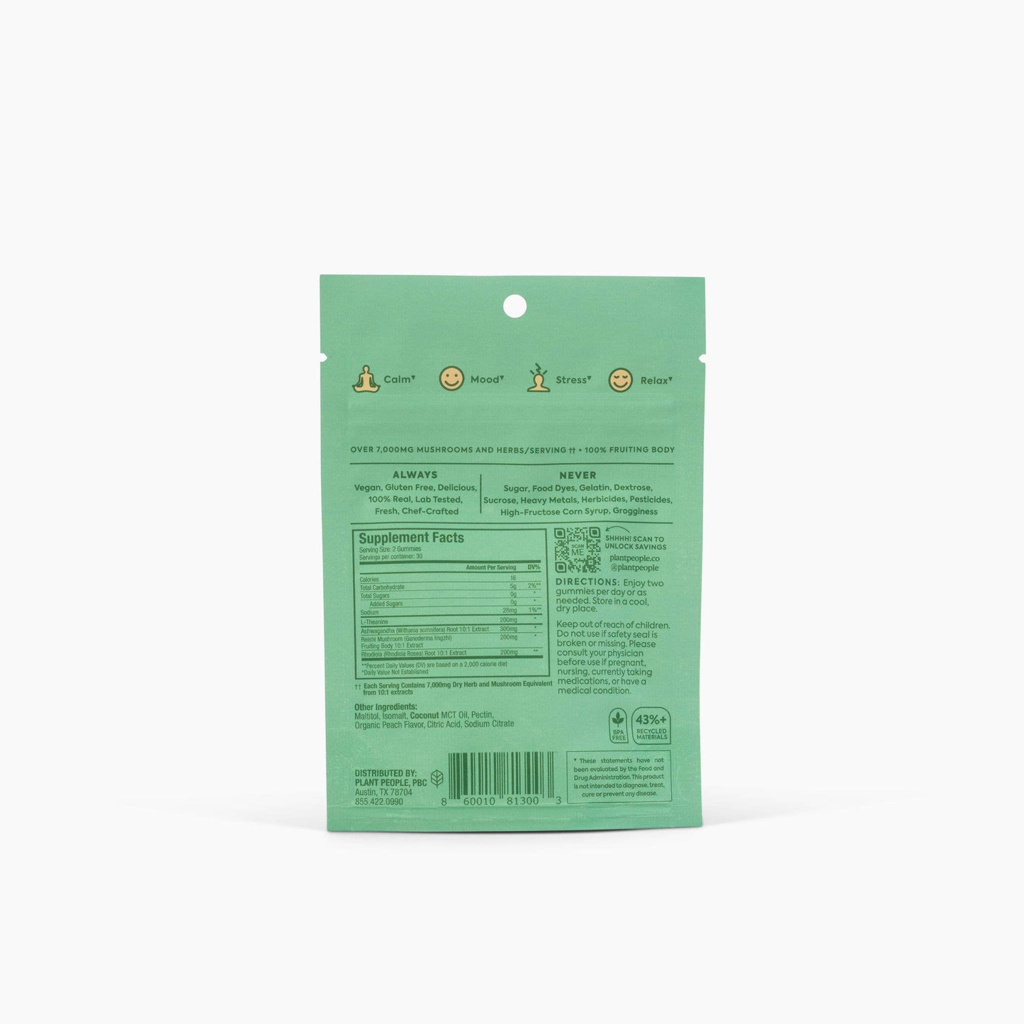 Grab-n-Go Size: WonderCalm Mushroom Gummies