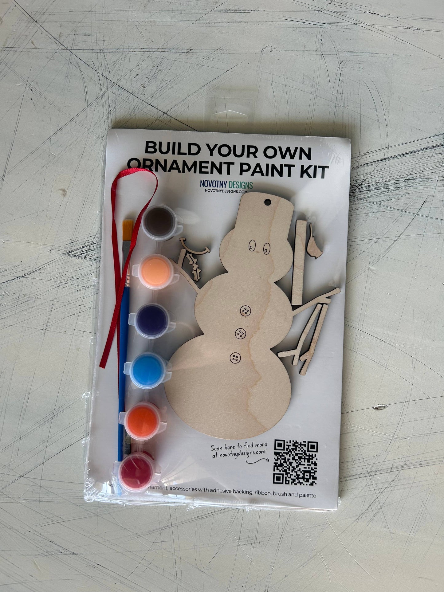 Build Your Own Snowman Ornament Paint Kit