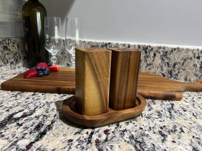 Salt & Pepper Shakers with Base