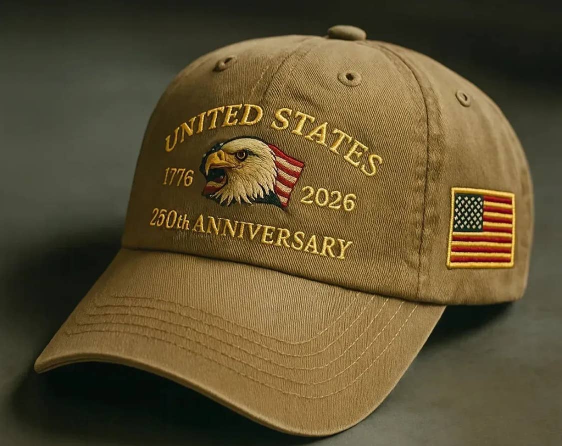 250th Anniversary Embroidered Eagle Baseball Cap
