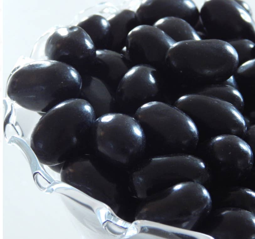 Gourmet Old Fashioned Black Licorice Jelly Beans w/Jar 16OZ 