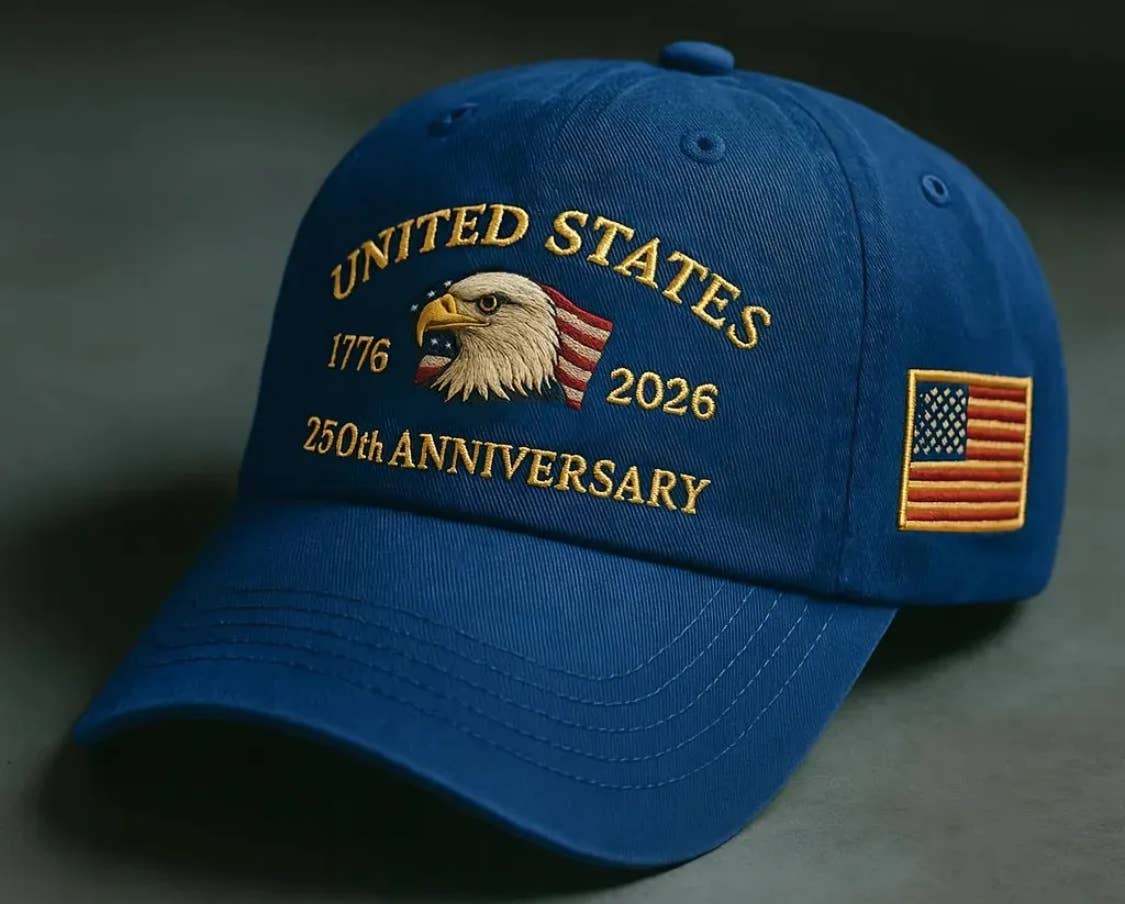 250th Anniversary Embroidered Eagle Baseball Cap