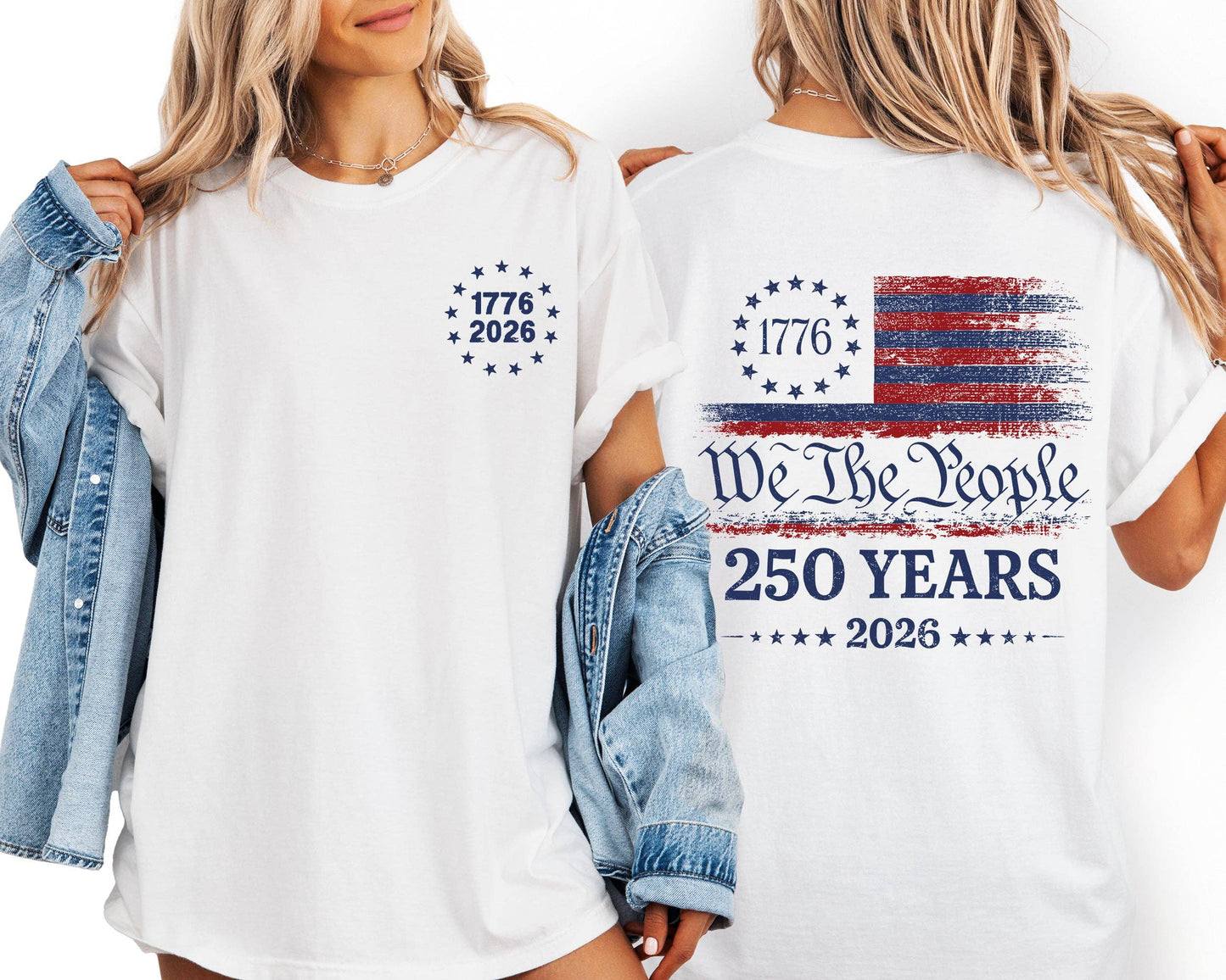 We The People, 250 Years, Flag, Comfort Colors T-Shirt