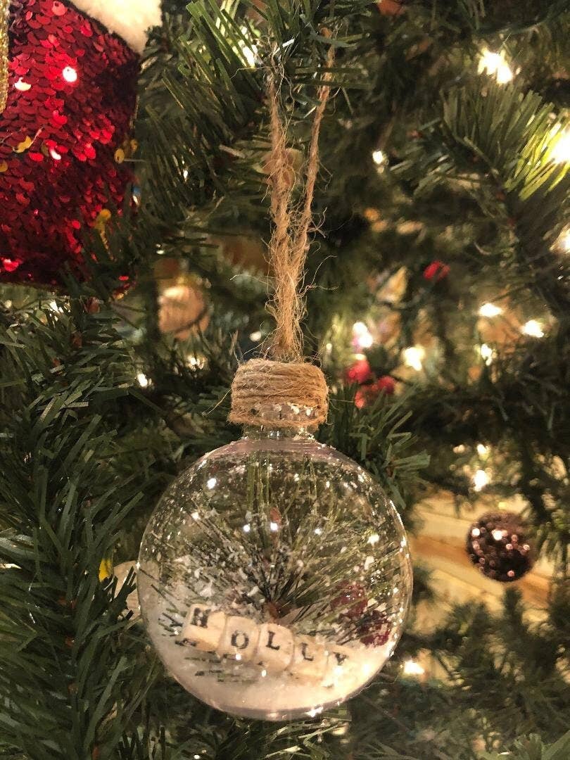 Personalized! Rustic Woodland Ornament