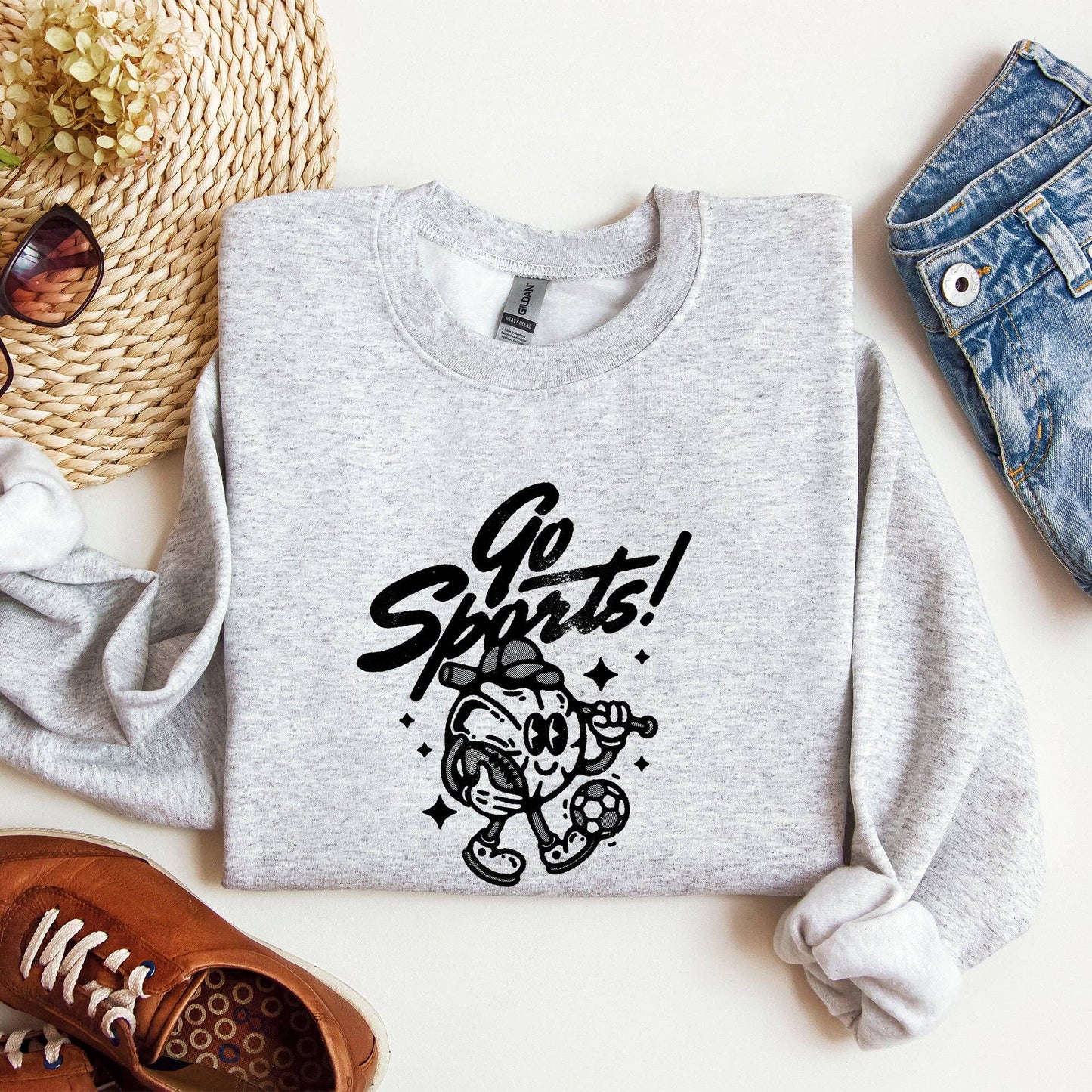 Go Sports, Football, Baseball, Soccer, Basketball Sweatshirt
