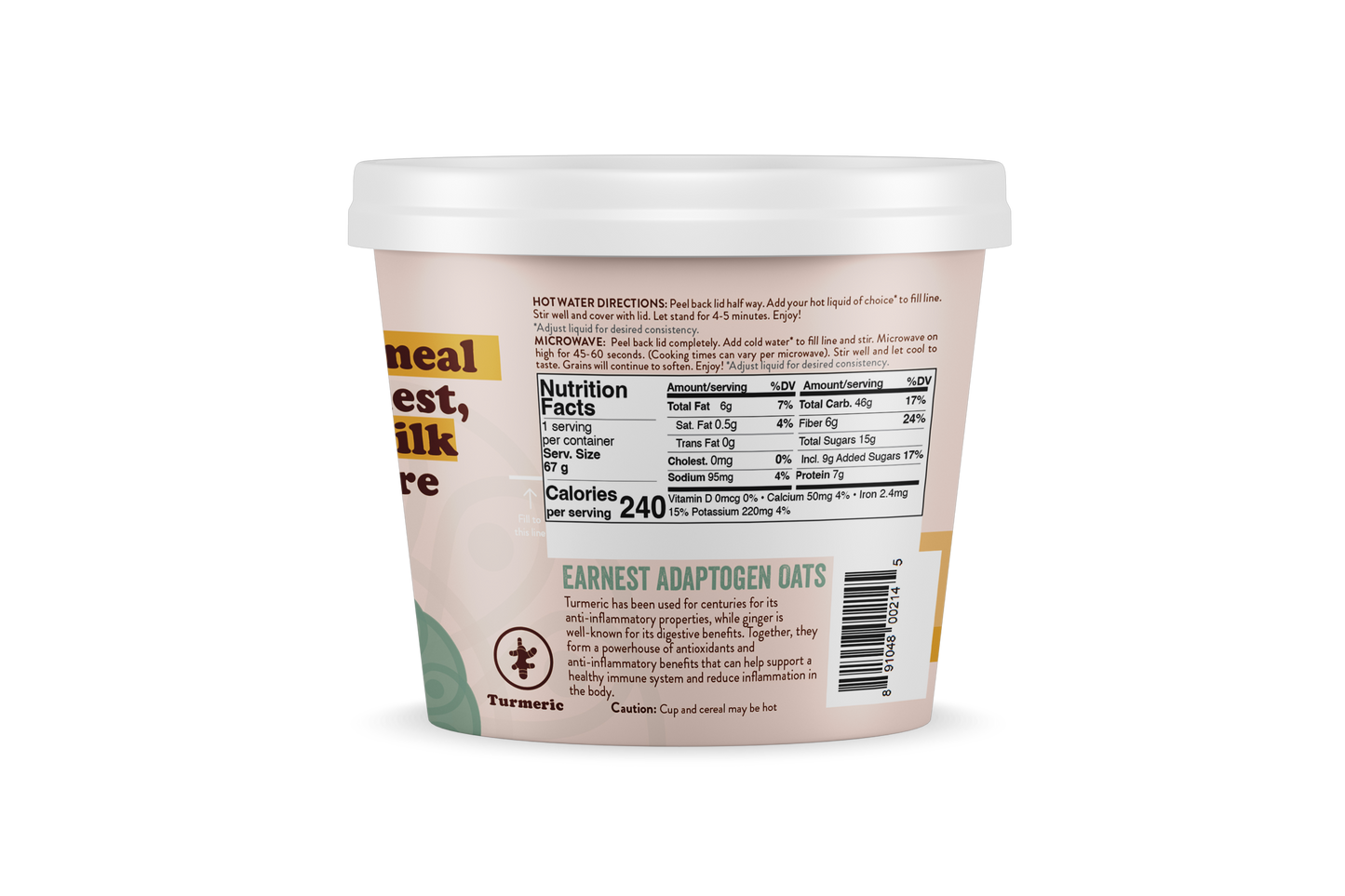 Golden Milk Superfood Adaptogen Oatmeal Cups