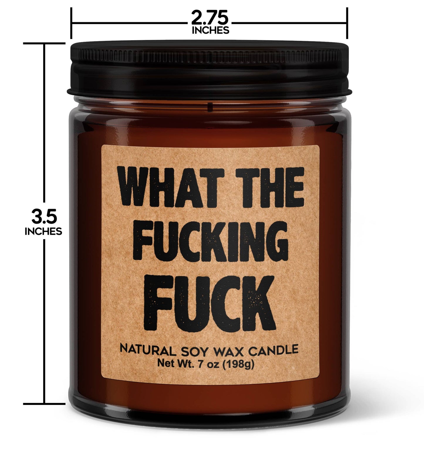 What the Fucking Fuck Soy Candle Amber Jar - Votive Candle