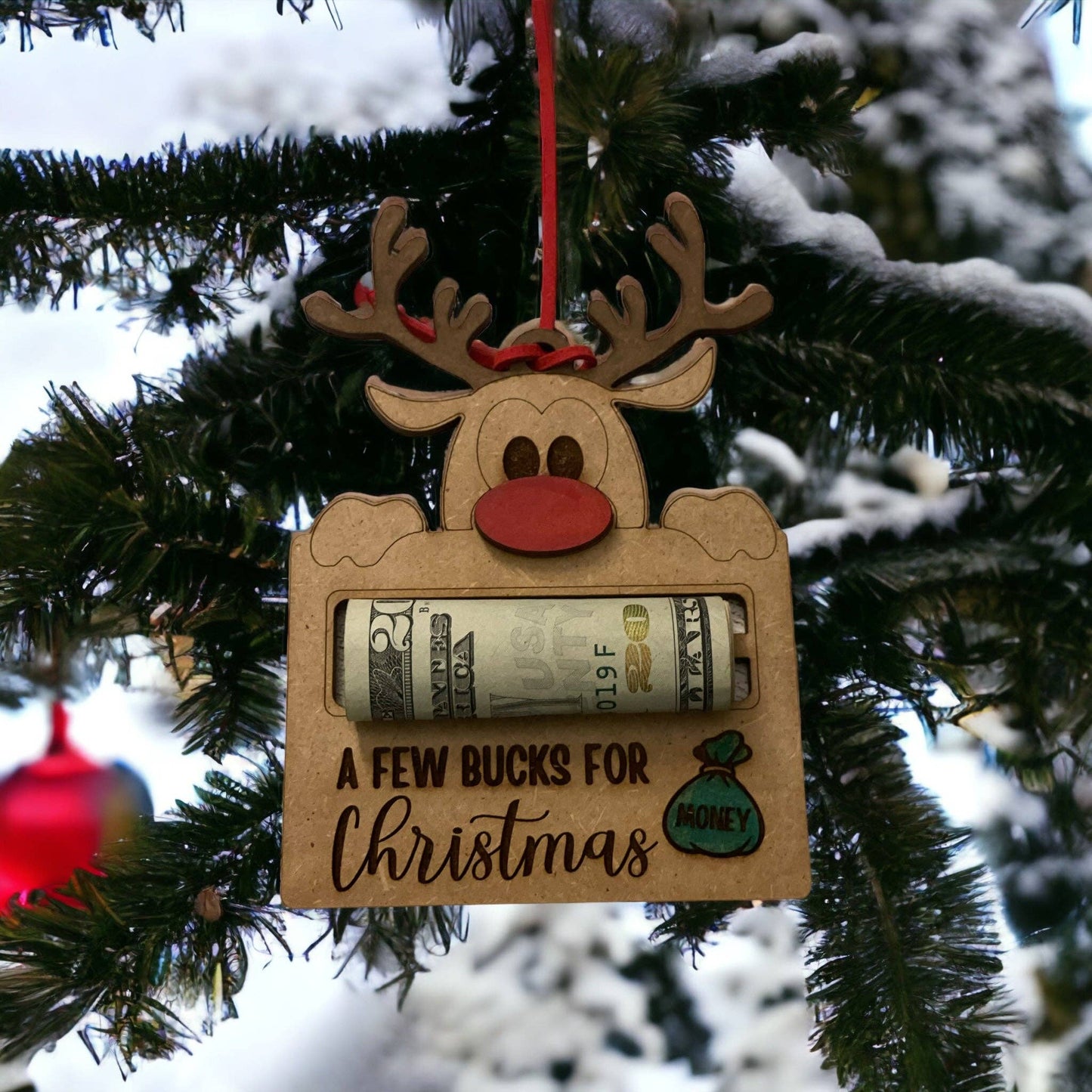 Money Holder Christmas Ornament - A Few Bucks for Christmas