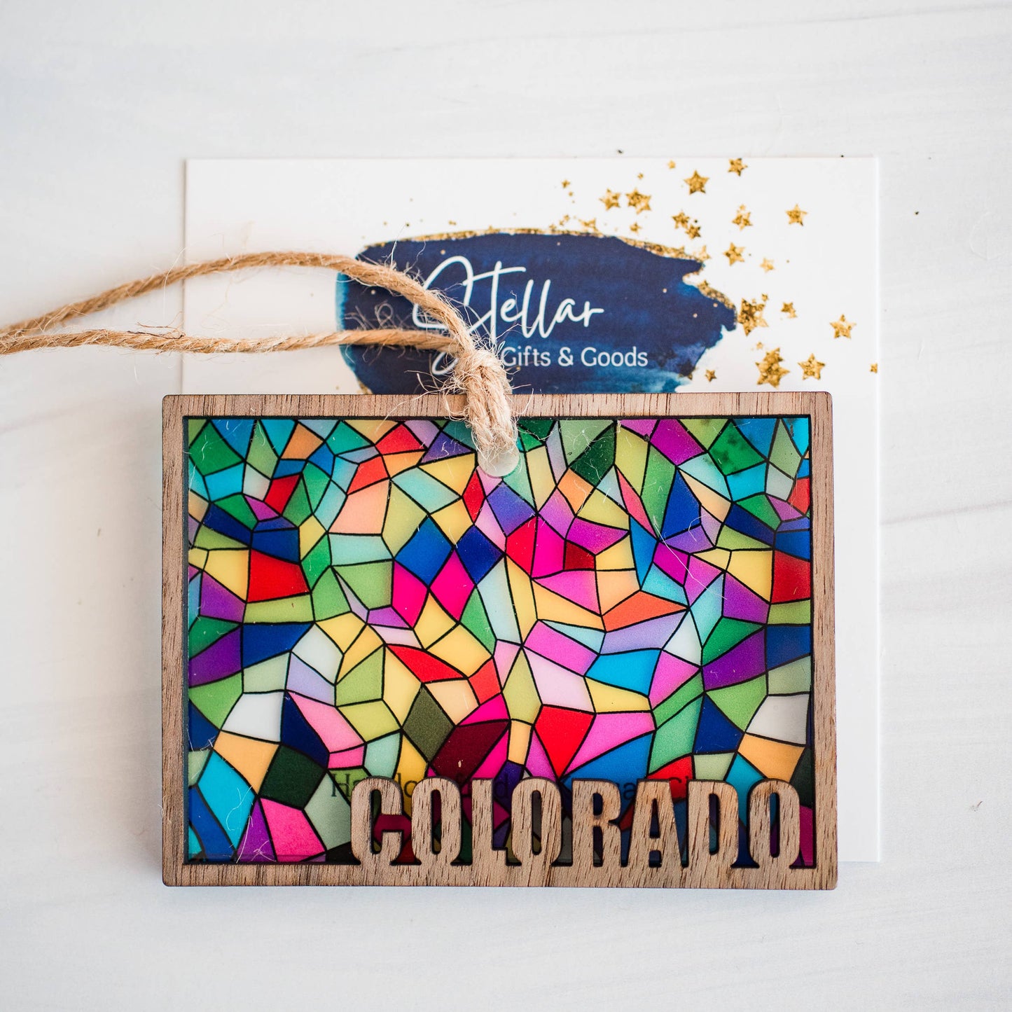 Ornaments - Stained Glass State Holiday- Local Christmas