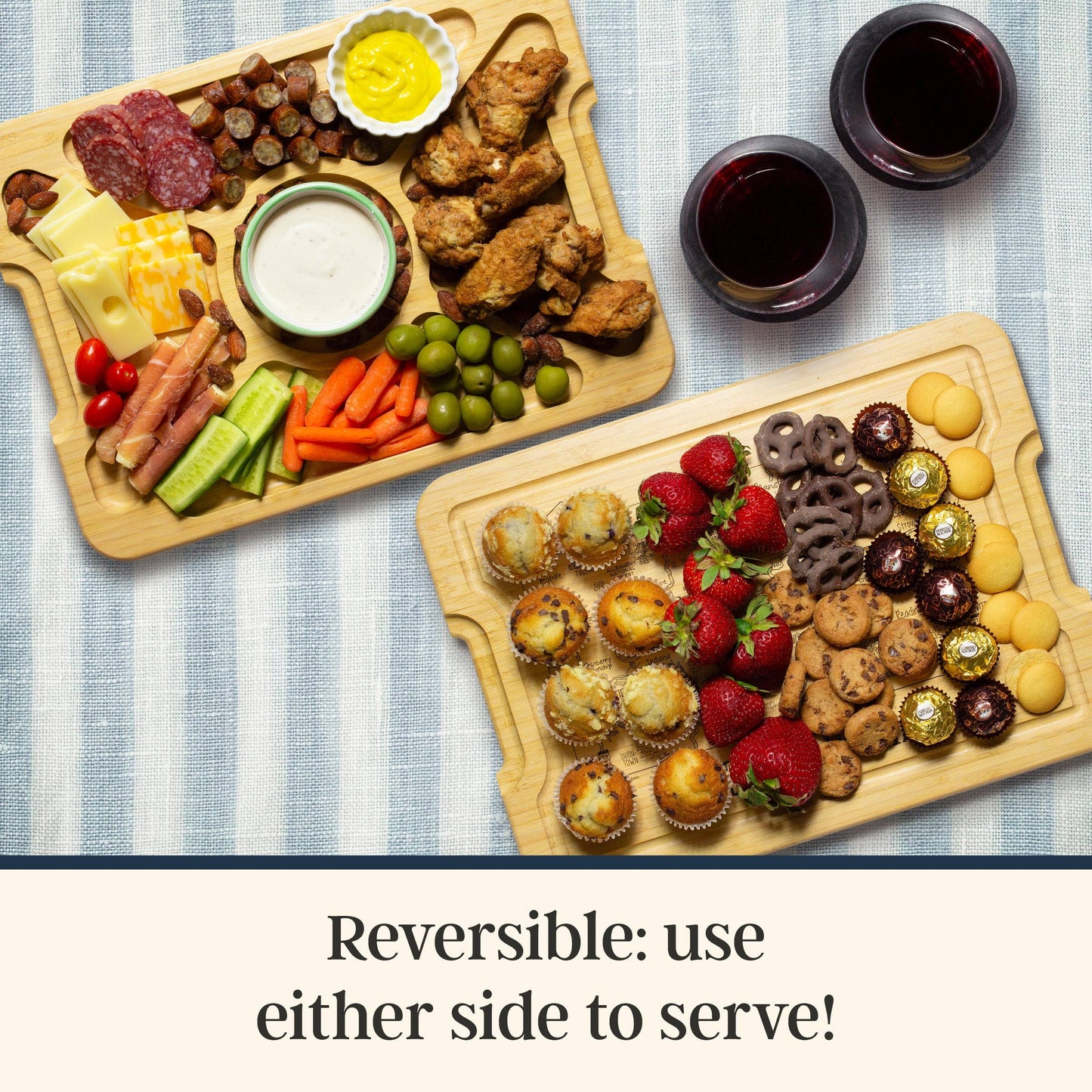 Flip, Serve & Store™ State Charcuterie Board with Lid