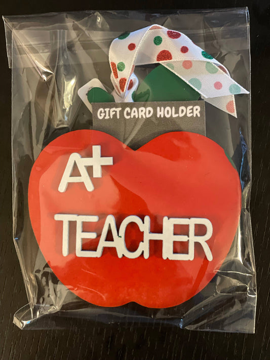 Apple Teacher Gift Card Holder & Ornament
