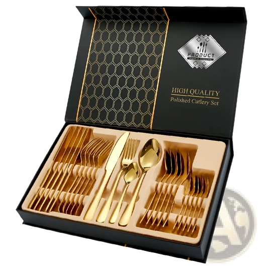Rose Gold Stainless Steel Cutlery Set 24 Pieces